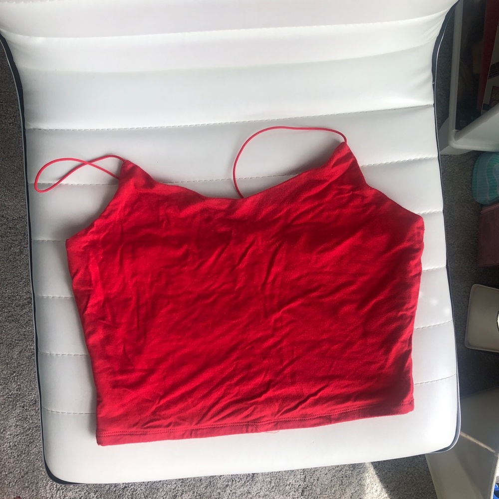 Red garage tank top